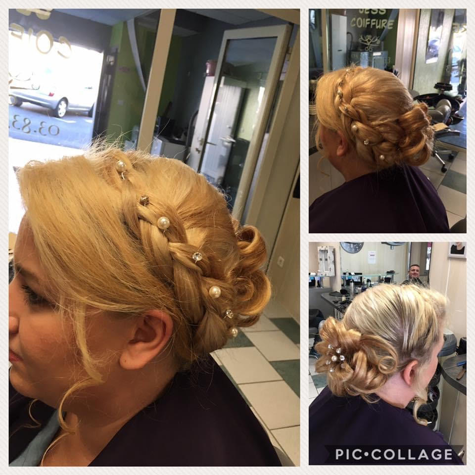 coiffure mariée Dieulouard chignon avec perles