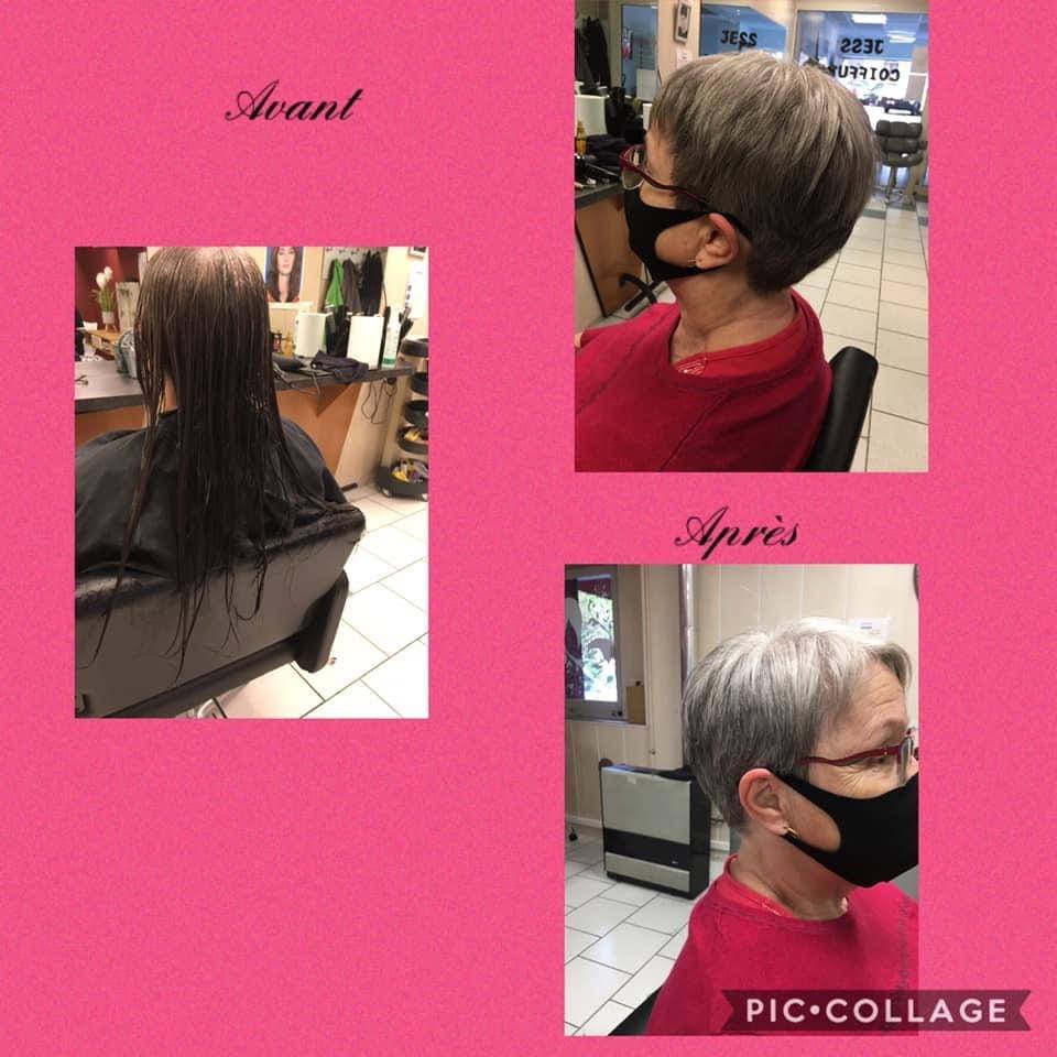 coiffure courte gris JESS COIFFURE Dieulouard